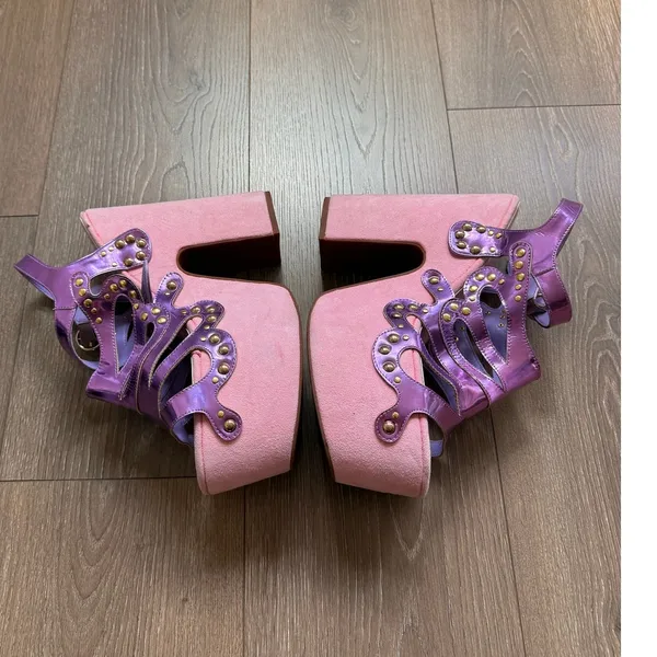 Sugar Thrillz Armed‎ With Charm Butterfly Heels 9M Sabrina Rave Concert - Image 2