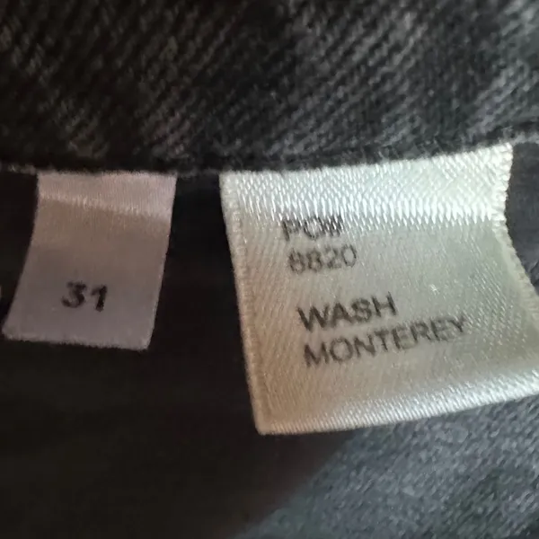 Reformation High Rise Straight‎ Leg Jeans in Black Monterey Wash Sz 31 - Image 5