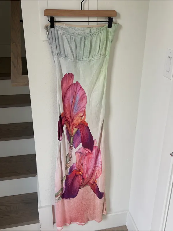 Anthropologie Conditions Apply Chloe Strapless Maxi Dress in Floral Print - Image 3