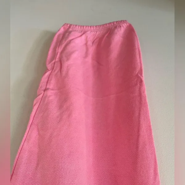 New SUNDRY Women's Stripes Sweatpants in Pigment Dyed Pink Neon size 3/L - Image 6