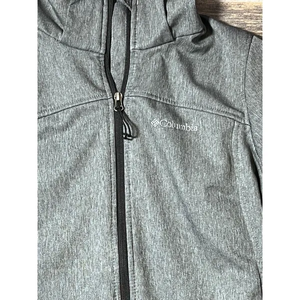 Columbia Womens Medium Softshell‎ Jacket Gray Full Zip Pockets Outdoors Active - Image 2