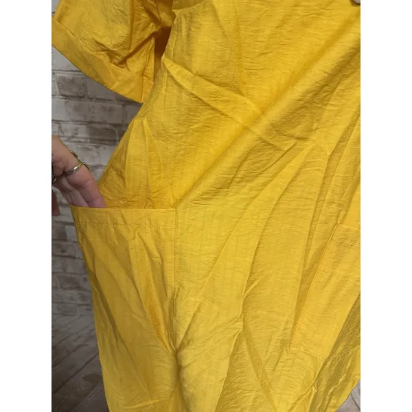 Emory rose M Yellow Midi Length Pockets Buttons‎ Sheath Overaize Size M - Image 4