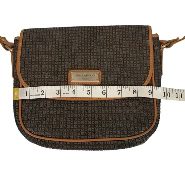 Vintage Ted Lapidus Monogram CrossBody Bag Purse - Image 8