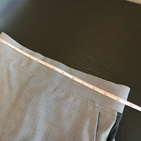 Athleta Brooklyn Ankle Pant Grey Glen Plaid Black Side Stripe Tapered Size 4T - Image 10