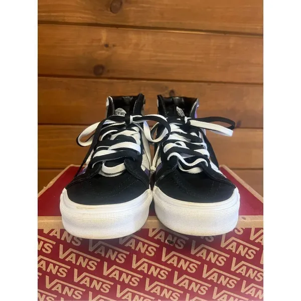 Vans Unisex sk8 hi-rise camo black/purple Womans Sz 9 - Image 7