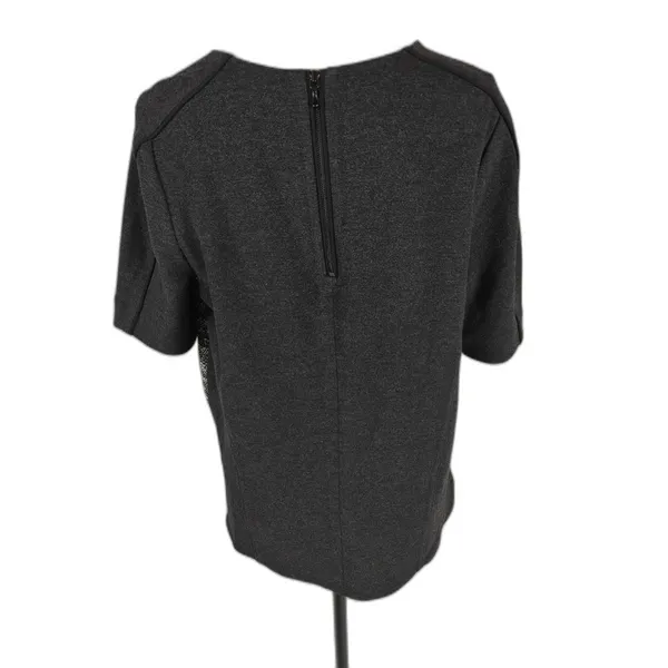 Womens Vince Mixed Media Top Black Gray Size S - Image 3
