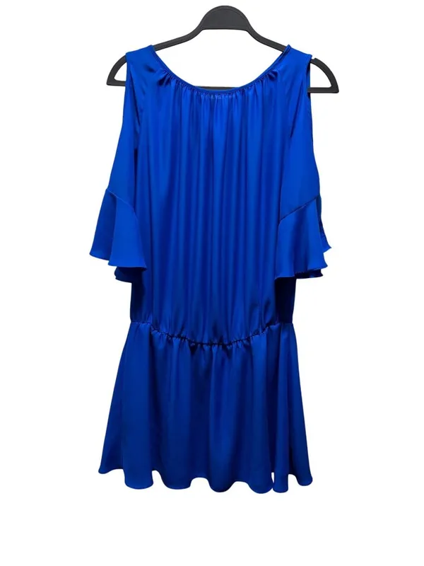 Amanda Uprichard Cold Shoulder Mini Dress Size S Royal Blue - Image 2