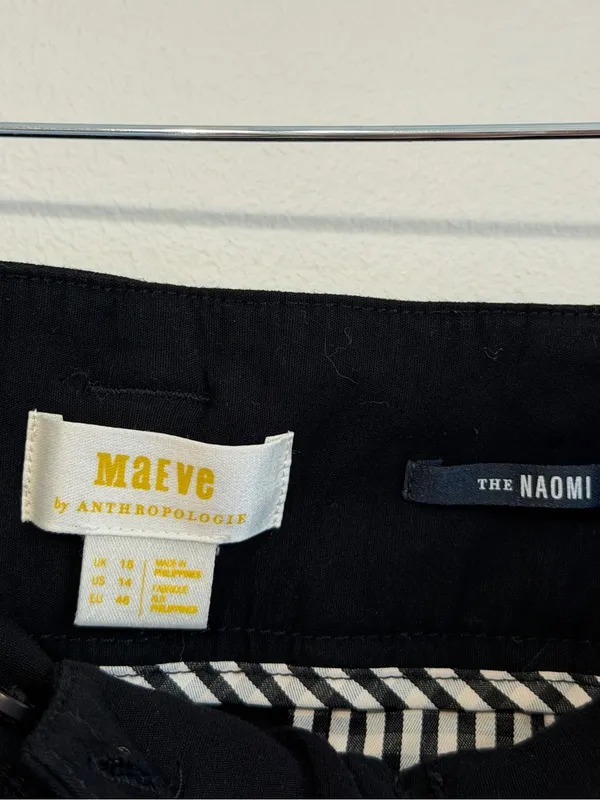 Anthropologie Maeve The Naomi Flare Pants Size 14 Black Stretch - Image 3