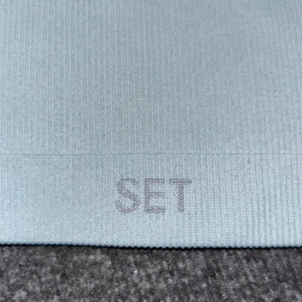 Set Active Box Cut Bra Size XS Grey Blue Color Athleisure Workout Sports Bra - Image 3
