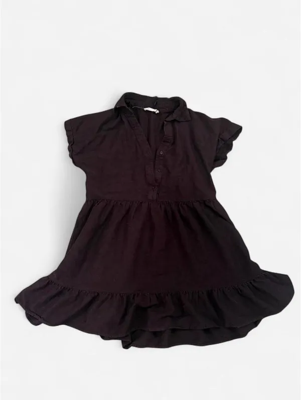 Dark chocolate Brown Babydoll Mini Dress size small - Image 6