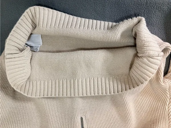 Hollister Beige Half-Zip Knit Sweater - Image 11