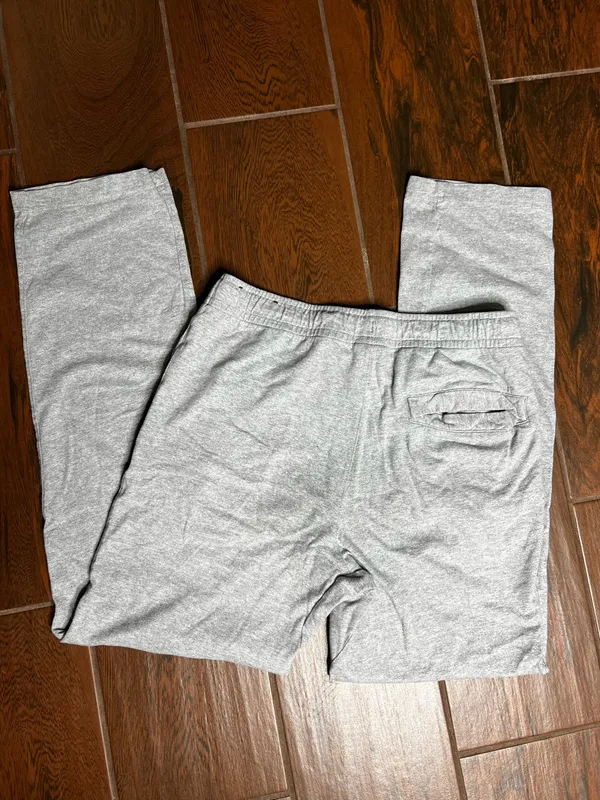 Nike Gray Straight Leg Sweatpants Small White Embroidered Logo Women’s Pants - Image 5