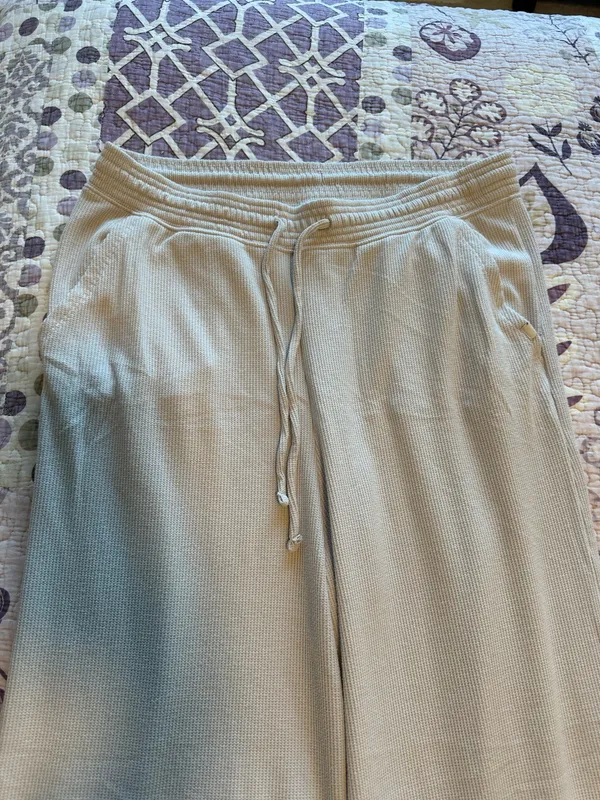 Gilly Hicks Cream Waffleknit Sweatpants - Image 2