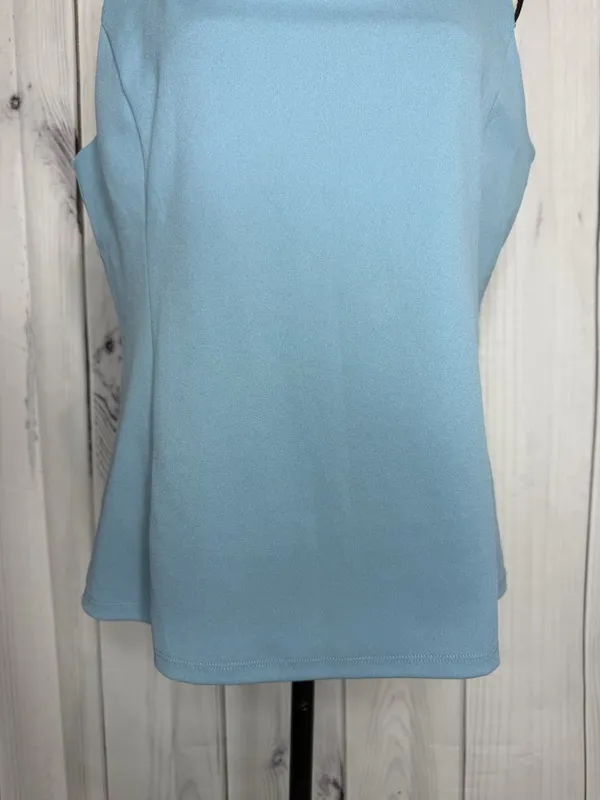 Ann Taylor Tank Top Womens Sz Large Blue Square Neck Sleeveless - Image 3
