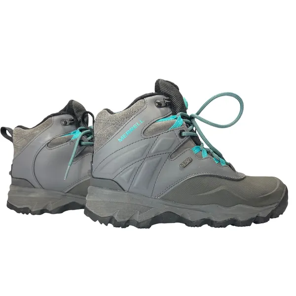 Merrell Thermo ADV 6 ICE Boots Womens Size‎ 6 Gray Teal Hiking Outdoor - Image 3