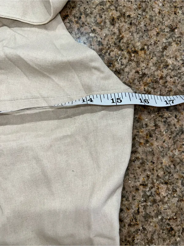 Commense Cut-Out Linen Blend Halter Maxi Dress Khaki Beige Small NWT - Image 14