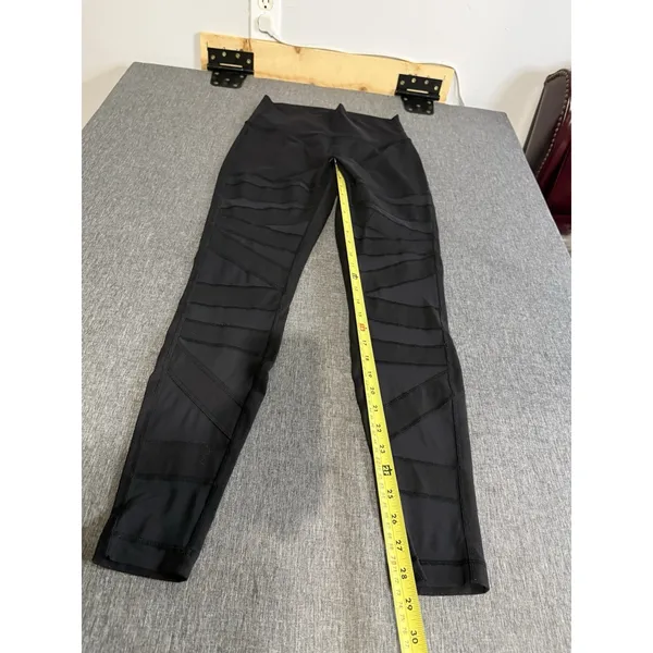 lululemon Wunder Under Black High Rise Ankle Leggings Stretch High Times Sz 8 - Image 3