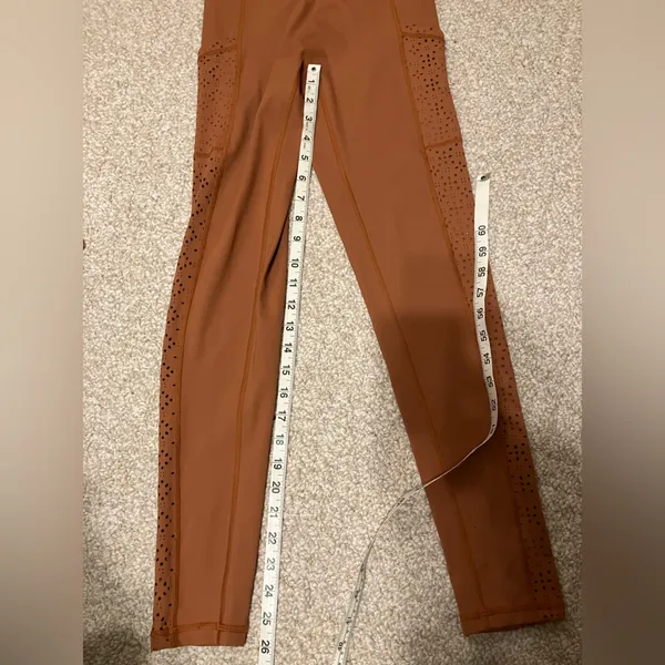 Aerie Chill Play Move Laser Cut Out 7/8 High Rise leggings sz small side‎ pocket - Image 12