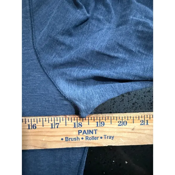 Lululemon Womens Long Sleeve Crewneck Athletic‎ Top Heathered Navy Blue 2704 - Image 3