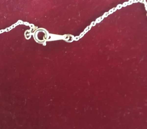 90s vintage glass heart necklace - Image 3