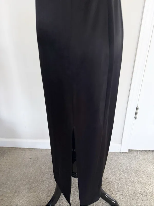 Aritzia TEN by Babaton Black Satin Dress size 2 - Image 5