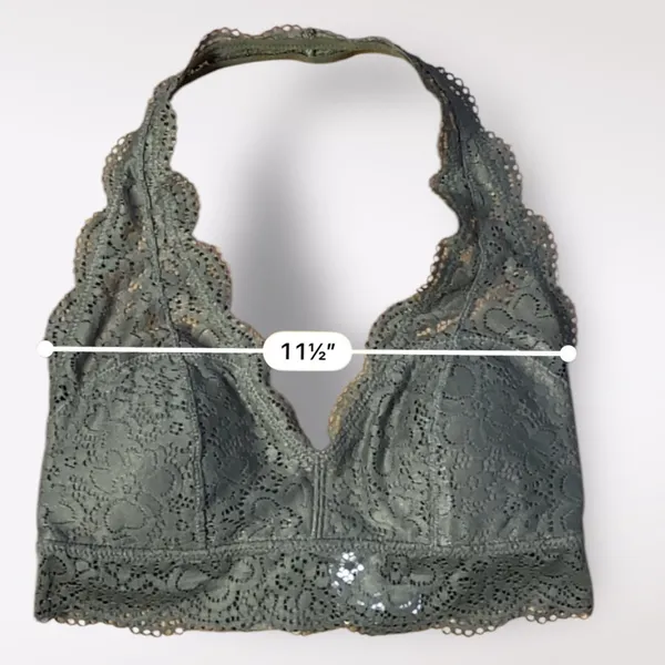 American Eagle Aerie Green Wildflower Lace‎ Padded Halter Bralette Size M NWT - Image 5
