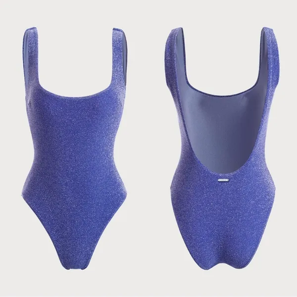 Berlook The Backless Lurex One-Piece Swimsuit-Blue 20 - Image 5