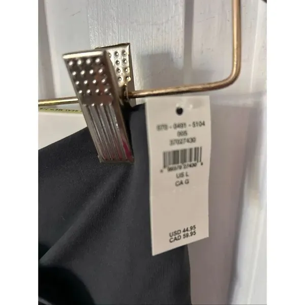 Aerie high rise crisscross band gray large workout pants tights 7/8 leggings NEW - Image 2