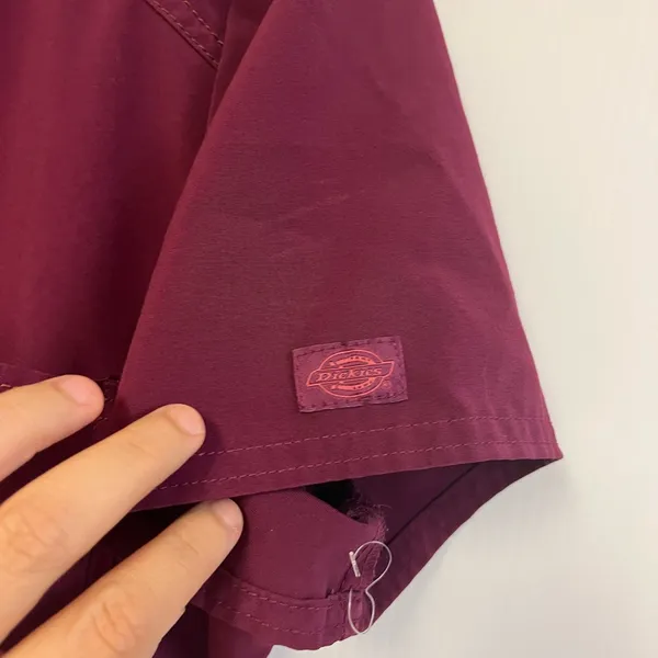 Women’s Dickies‎ EDS Signature V-Neck Scrub Top – Wine – Size M - Image 6