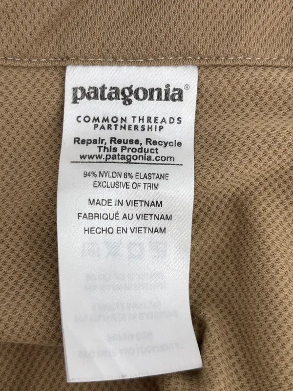 Patagonia Women’s Tan Flat-Front Drawcord Shorts - Image 7