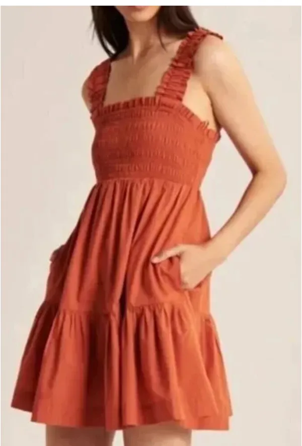 Abercrombie Orange Sundress - Image 4