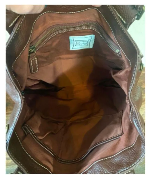 Cynthia Rowley NWOT leather brown leather bag. Mint! Sz 13x11x5 - Image 6