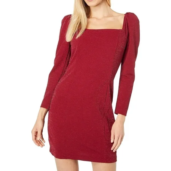 NEW 1. State RED Dress LARGE stretch cocktail party - Image 3