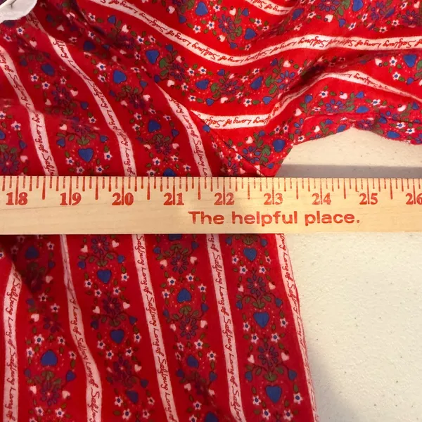 Lanz of Salzburg 100% Cotton Nightgown Medium Red Heart Lace Trim Cottagecore - Image 3