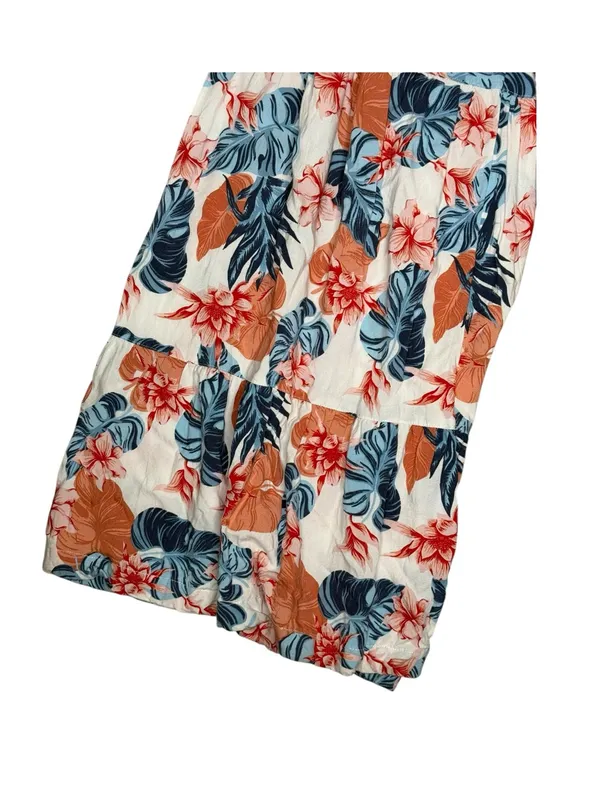 Roxy ✿ Saturated Floral Print Wide Leg Beach Pants ✿ Red White + Blue ✿ Small - Image 7