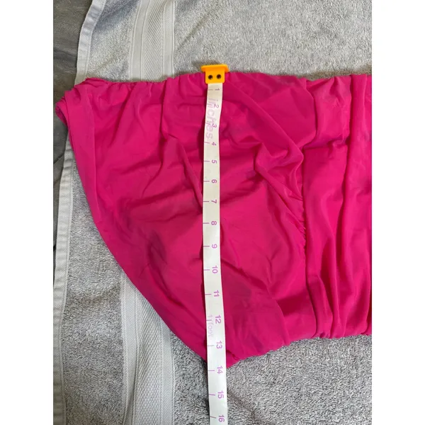 NWT OYS Size XL Rose‎ Pink One Shoulder Ruched Sexy Bodycon Dress Midi Cocktail - Image 5