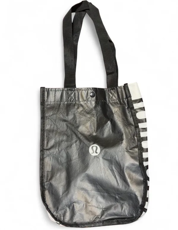 Lululemon Reusable Tote Bag Black Small Shopping/Gym Bag - Image 2