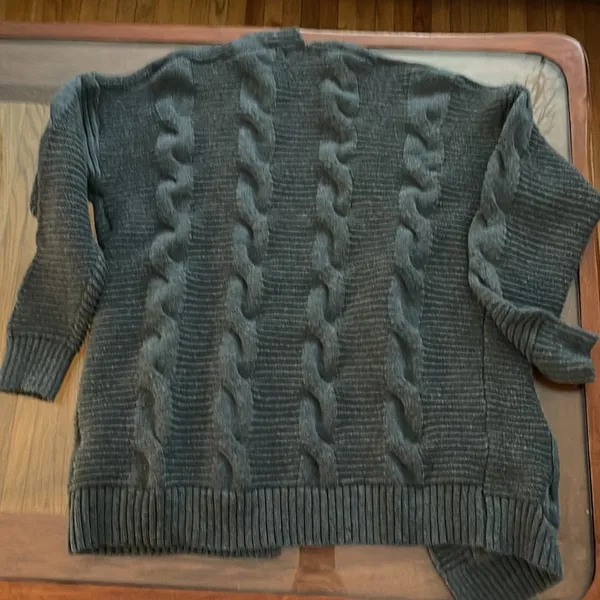 Fashion chunky cable knit cardigan - Image 3