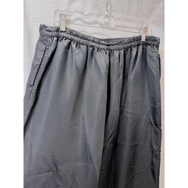 Athleta Calm Cool Pants XL Black Wide Leg Pull On Lounge Relaxed Fit - Image 2