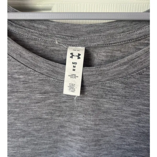 Under Armour Gray Long Sleeved Tee - Medium - Image 4