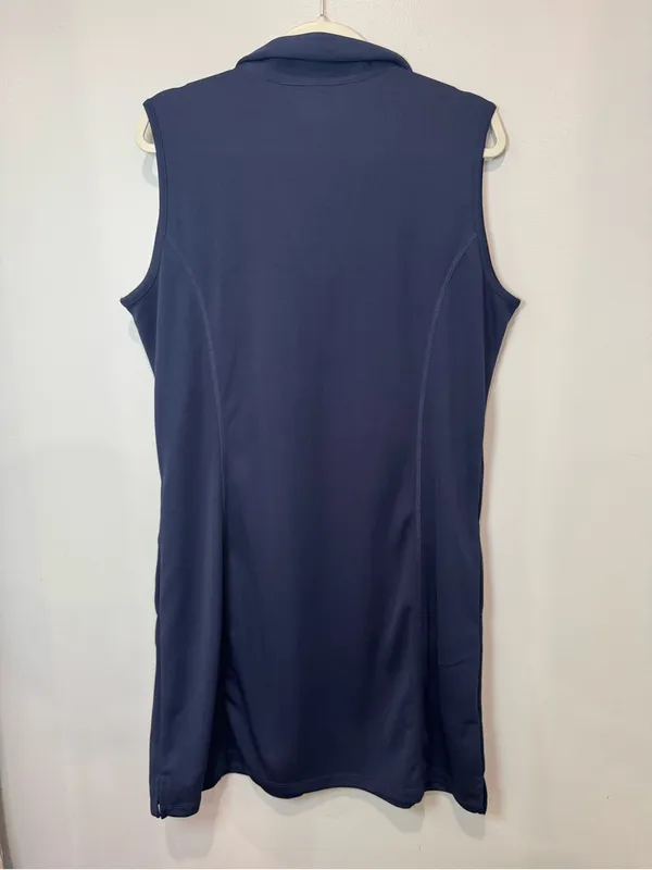 PGA TOUR Air Flux Womens Sleeveless Golf Dress Size XL Navy Blue Pockets - Image 3