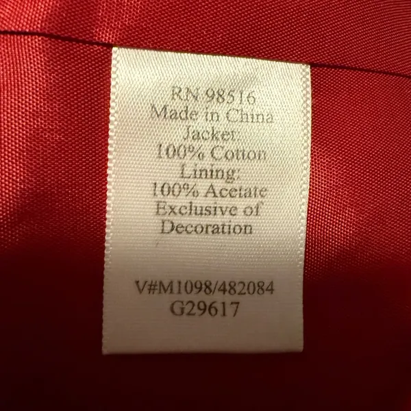 Women's red velvet blazer size M - Image 11