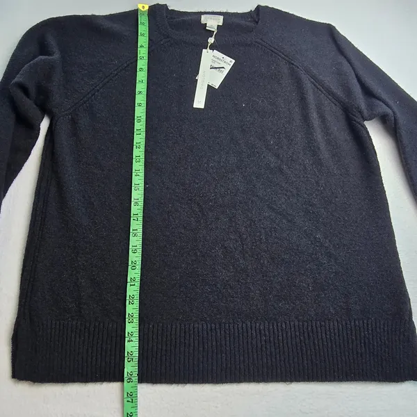 Caslon NWT Nordstrom Womens XXL Black Crewneck Raglan Sleeve‎ Knit Sweater - Image 6