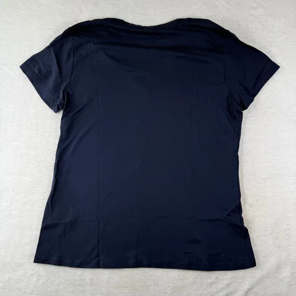 Quince Womens Cotton Modal V-Neck Tee Navy Blue Short Sleeve Shirt Size M NEW - Image 7