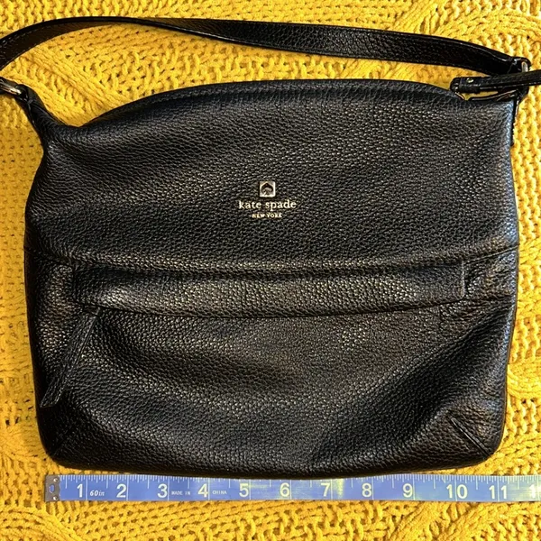 Kate Spade Black Pebbled Leather Crossbody Bag - Image 14