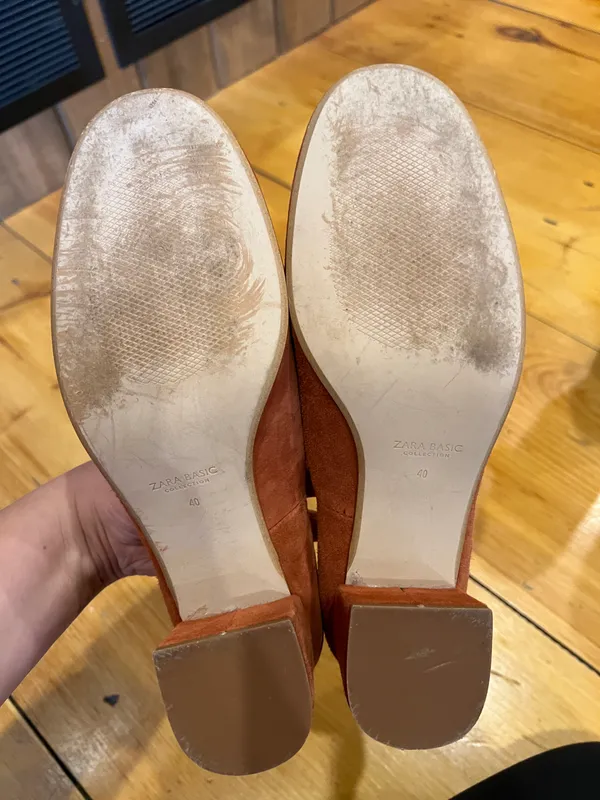 Zara Mary Jane Suede Block Heel - Image 3