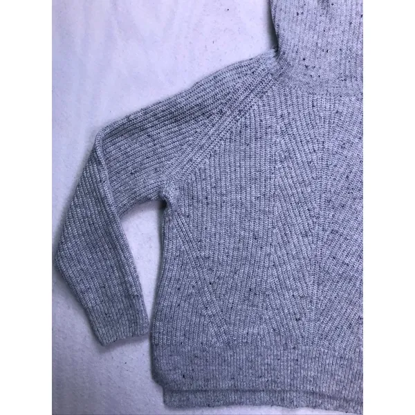 Madewell Turtleneck Sweater Womens‎ XL Gray Speckled Rib Knit Pullover - Image 6