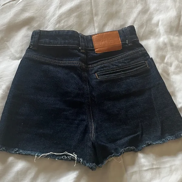 Zara | Classic Blue Denim Women's Jean Shorts High Rise Size 0 - Image 7