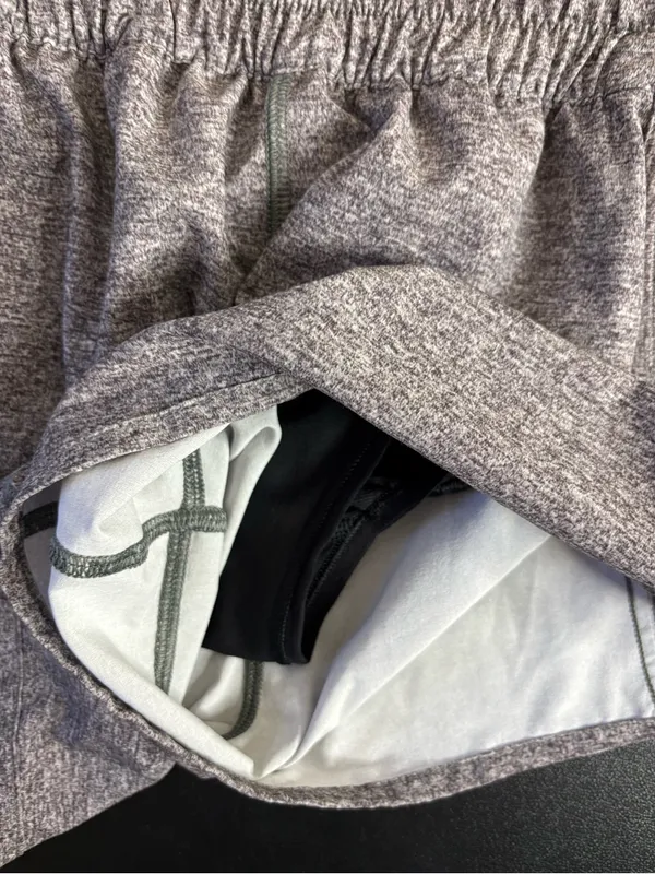 Lululemon Tracker Short 4" Heather Lux Multi Black size 4 W7AT8S - Image 5