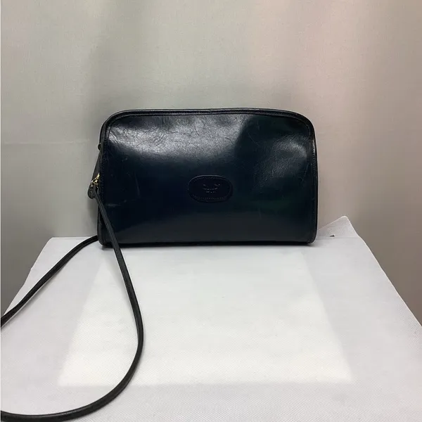 Diane Von Furstenberg Vintage Navy leather Purse - Image 2